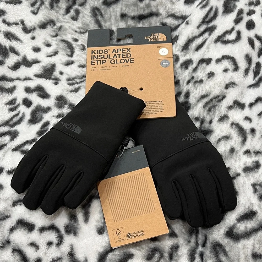 New!! The North Face Kids' Black Apex Insulated ETIP Gloves